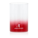 Grablampenschutzglas für kleine Grabkerzen, hitzebeständig, 100/65 mm, mit rotem Farbverlauf - luterne.shop