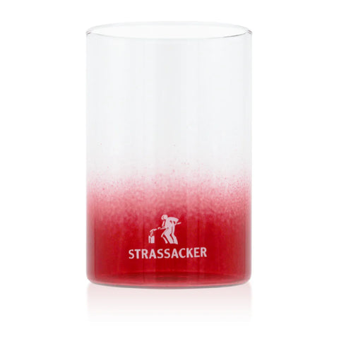 Grablampenschutzglas für kleine Grabkerzen, hitzebeständig, 100/65 mm, mit rotem Farbverlauf - luterne.shop