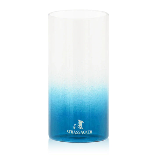 Grablampenschutzglas für große Grabkerzen, hitzebeständig, 150/75 mm, mit blauem Farbverlauf