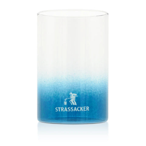 Grablampenschutzglas für kleine Grabkerzen, hitzebeständig, 100/65 mm, mit blauem Farbverlauf - luterne.shop
