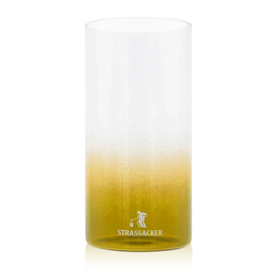 Grablampenschutzglas für große Grabkerzen, hitzebeständig, 150/75 mm, mit bernsteinfarbenem Farbverlauf