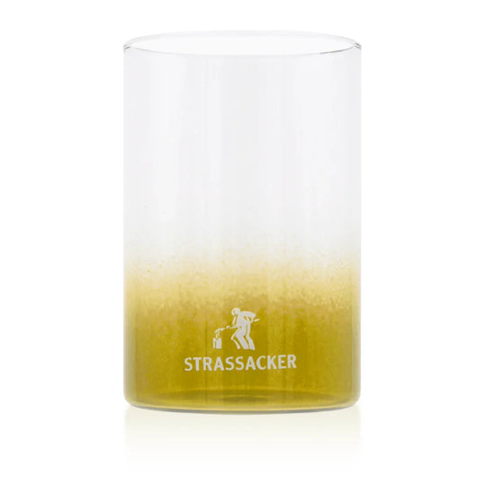 Grablampenschutzglas für kleine Grabkerzen, hitzebeständig, 100/65 mm, mit bernsteinfarbenem Farbverlauf