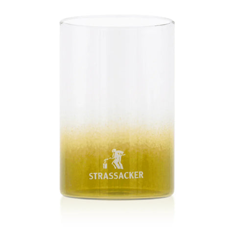 Grablampenschutzglas für kleine Grabkerzen, hitzebeständig, 100/65 mm, mit bernsteinfarbenem Farbverlauf - luterne.shop