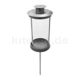 Grablaterne aus Stahlblech mit Erdspieß, Grabschmuck, Grabdekoration - luterne.shop