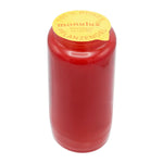 MONULUX-Glasöllicht Rot, 100% Pflanzenöl, Brenndauer 120h, 140/65 mm, 20 St.