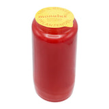 MONULUX-Glasöllicht, 100% reines Pflanzenöl, Rot, Brenndauer ca. 120 Stunden, 140/65 mm, Karton mit 20 Stück - luterne.shop