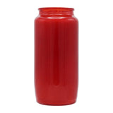 MONULUX-Glasöllicht, 100% reines Pflanzenöl, Rot, Brenndauer ca. 120 Stunden, 140/65 mm, Karton mit 20 Stück - luterne.shop