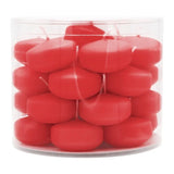 Schwimmkerzen klein, Rubin, 50/30 mm, WENZEL, Brenndauer ca. 4h, Box mit 28 Stück - luterne.shop