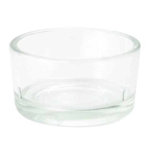 Glas für Teelichter ohne Aluminiumhülle, klar, KERZENFARM HAHN, H25 x Ø45 mm - luterne.shop