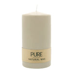 PURE NATURAL WAX, Sahara, Stumpenkerze, WENZEL, 130/70 mm, Brenndauer ca. 47h, 100% plastikfrei