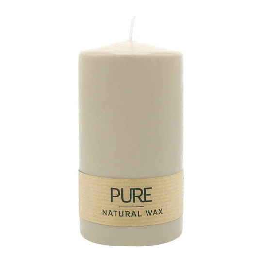PURE NATURAL WAX, Sahara, Stumpenkerze, WENZEL, 130/70 mm, Brenndauer ca. 47h, 100% plastikfrei
