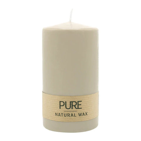 100% PURE, NATURAL WAX, Stumpenkerze, Sahara, WENZEL, 130/70 mm, Brenndauer ca. 52h, 100% plastikfrei - luterne.shop