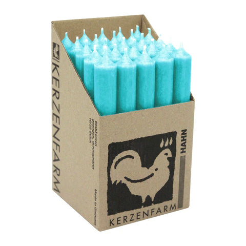 Stabkerzen Eisblau, 180/22 mm, KERZENFARM HAHN, Brenndauer 8h, 25 St.