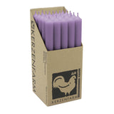 Stabkerzen Lavendel, 250/22 mm, KERZENFARM HAHN, Brenndauer 12h, 25 St.