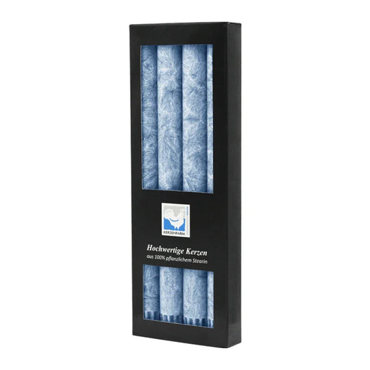 Stearin Stabkerzen Blau, 250/22 mm, KERZENFARM HAHN, Brenndauer 10h, 4 St.