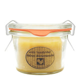 Bienenwachskerze im Weckglas, 100% reines Bienenwachs, KERZENFARM HAHN, 50/70 mm, 80 ml, Brenndauer ca. 6,5h - luterne.shop